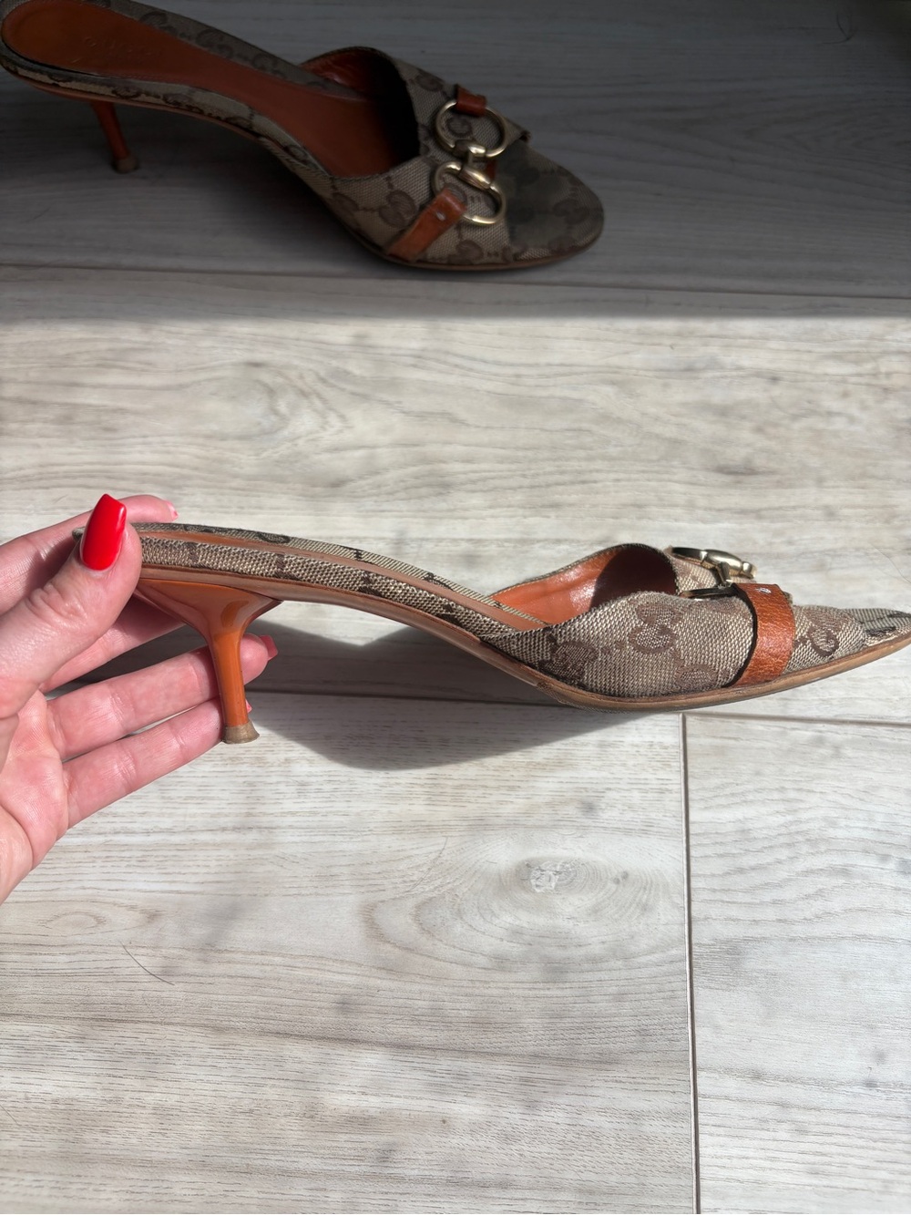 Gucci Monogram Sandal Mules - Picture 5 of 6